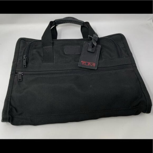 Tumi 207D3 Slim Black Nylon Ballistic Mini Laptop Ipad Computer Travel Bag - Picture 4 of 16